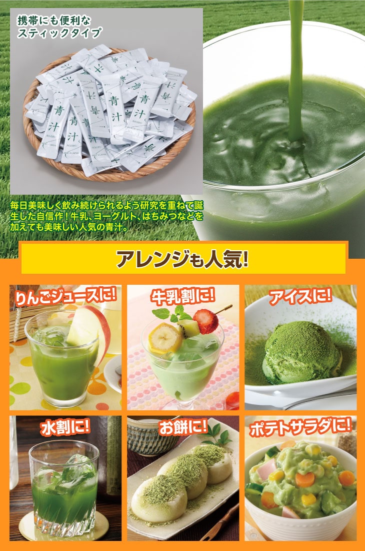 青汁 4種の九州産野菜青汁 60包 送料無料