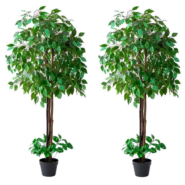 光触媒 [ベンジャミン2本セット] 人工観葉植物 フェイクグリーン 大型