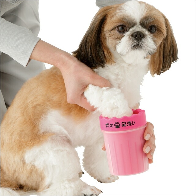 犬 足洗い ブラシカップ ペット足用クリーナー ピンク 犬の足洗い