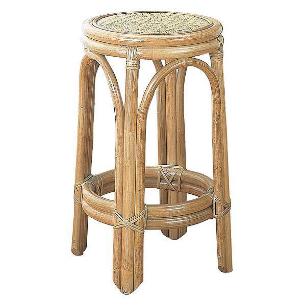 ラタンスツール ハイタイプ 椅子 籐家具 高さ60cm（ イス チェア