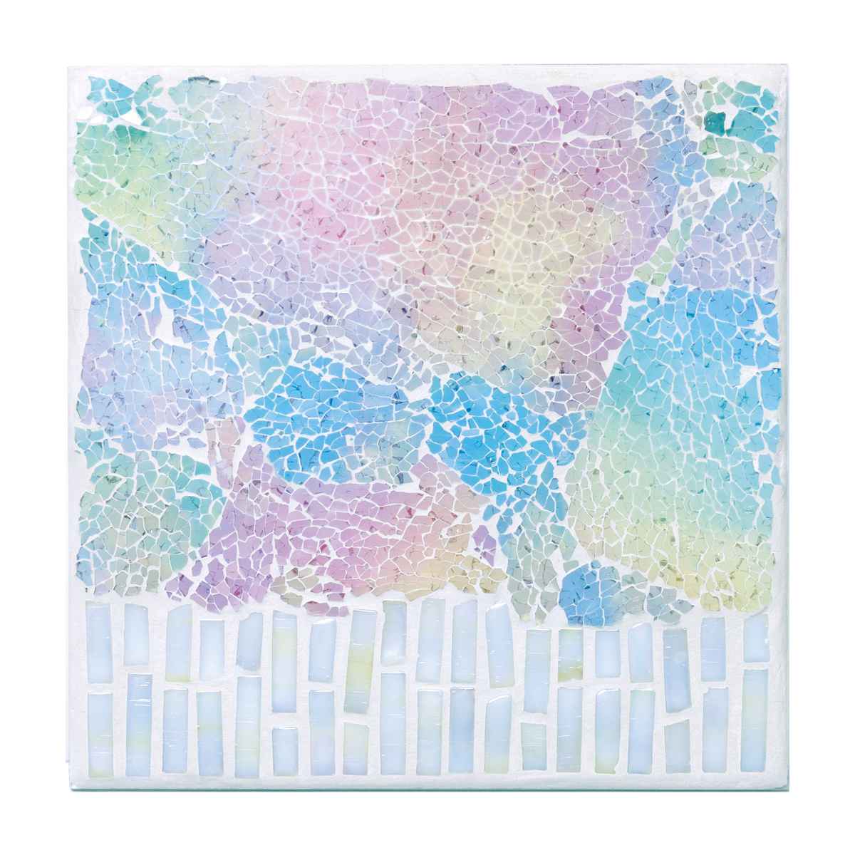 ガラスプレート 20×20cm モザイク ルミエール( インテリアボード