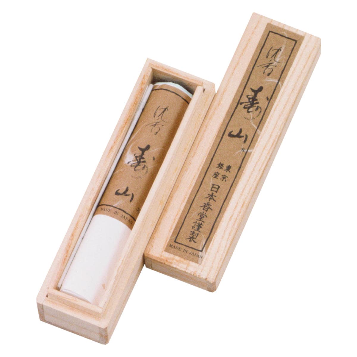 進物 線香 沈香寿山 桐箱短寸 1入り 贈答用 （ お線香 進物線香 進物用 沈香 喪中見舞い お供え 法事 仏壇 お墓参り 仏前 贈答 箱入り  お悔み 新盆 お盆 お歳暮 お彼岸 白檀 生薬 1入 短寸 法要 帰省 日本香堂 ）: