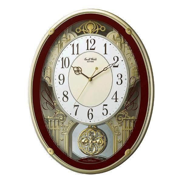 振り子時計 スモールワールドプラウド 18曲収録 電波時計 アミュー