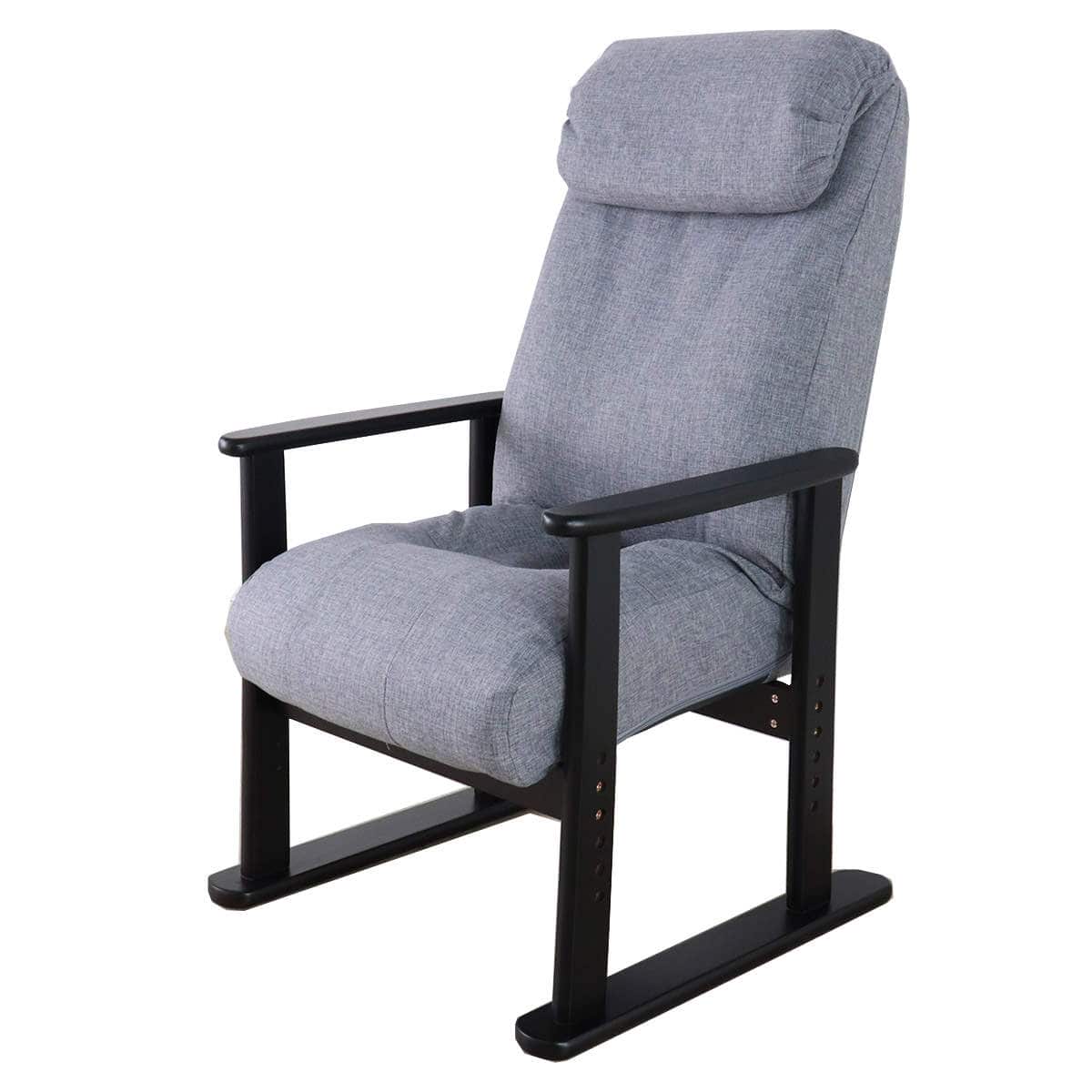 高座椅子 高齢者 リクライニング 肘掛 ヘッドレスト 座面高35～47cm