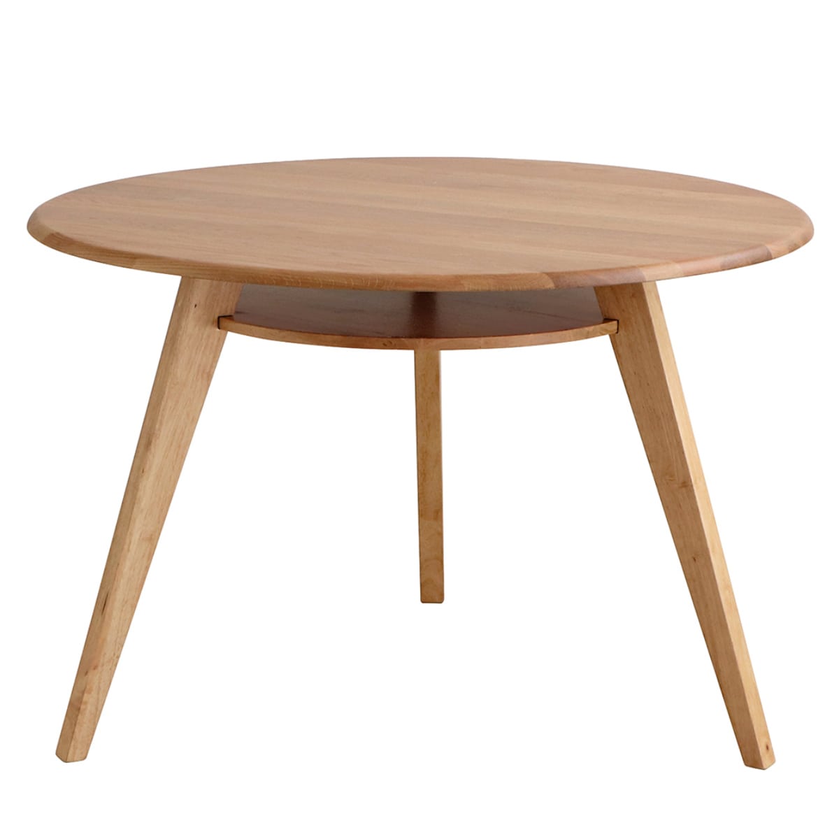 ダイニングテーブル 円形 幅110cm シーナ 木製 オーク突板 （ 3人掛け
