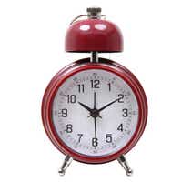 置き時計 ベルクロック 目覚まし時計 アラーム おしゃれ コンパクト インテリア 電池式（ 置時計 とけい アラームクロック テーブルクロック