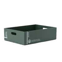 収納ボックス A4 サイズ 幅23×奥行32×高さ8cm 浅型 コンテナ プラスチック製（ 収納ケース 収納 持ち手付き A4サイズ ボックス