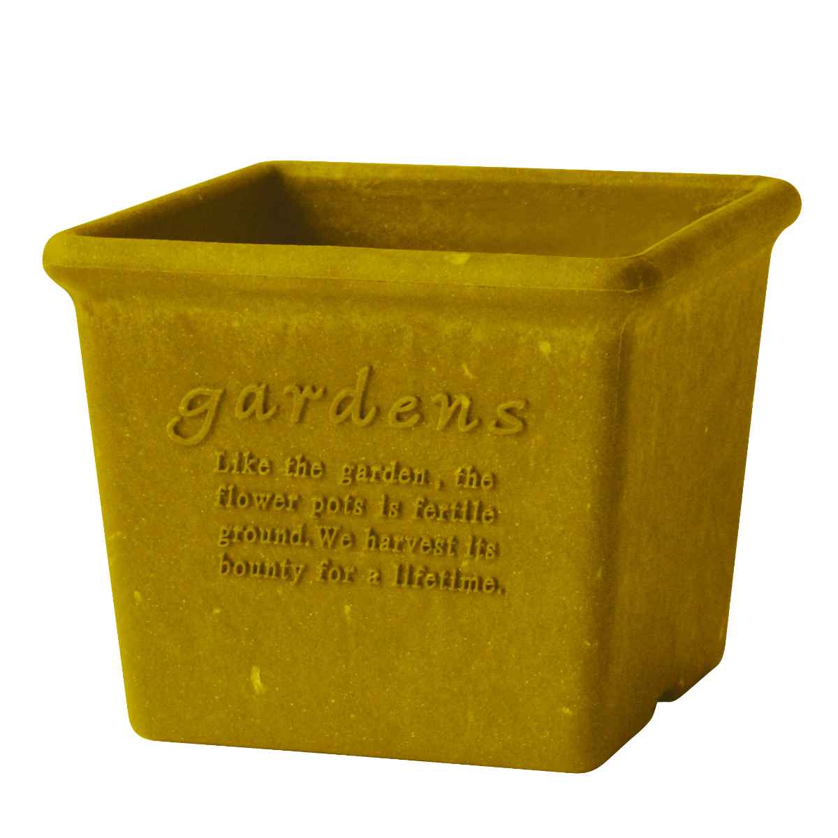 植木鉢 エコポット角型 古紙入り 幅12cm （ プランター プラントポット 植物用ポット 花器 鉢カバー ポット プラスチック 四角 角型