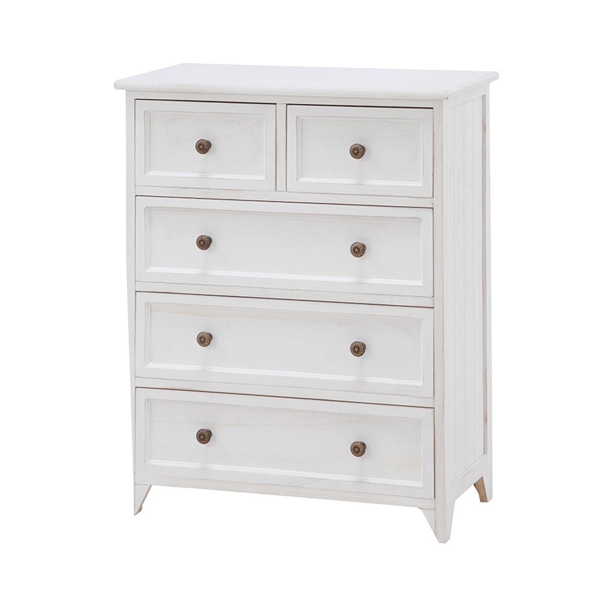 フレンチカントリー北欧調ホワイトチェスト三段四つ引き木製洋タンス収納姫系姫かわ フレンチカントリー北欧調ホワイトチェスト三段四つ引き木製洋タンス