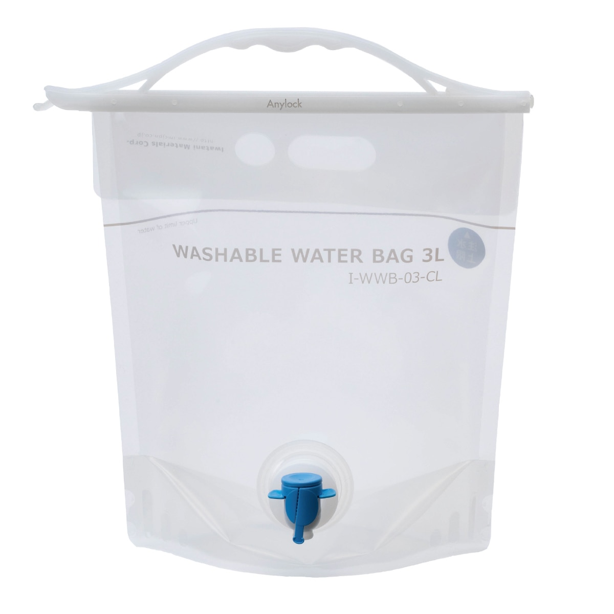 ウォータータンク 3L 折りたたみ ウォッシャブルウォーターバッグ （ イワタニ 岩谷マテリアル イワタニマテリアル コック ウォーターバッグ 給水袋 大口径 3リットル 給水タンク 水タンク