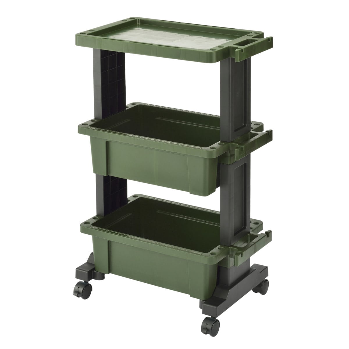 ツールワゴン 3段 3段式 ワゴン キャスター付き ツールワゴン 3段 3段式 ワゴン キャスター付き 樹脂製ワゴン 3段 Φ100・