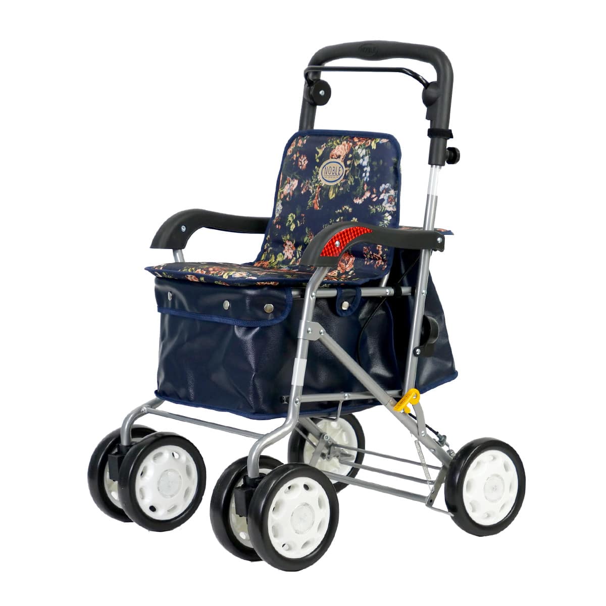 シルバーカー取り扱い説明書付青軽くてコンパクト収納ポケット埼玉北部引取