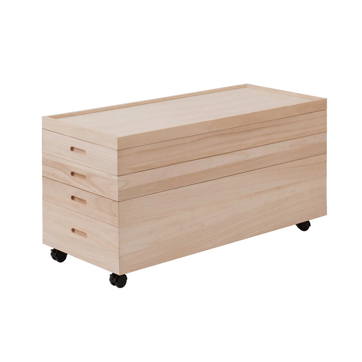 総桐製衣装ケース（4段）キャスター付き 桐ダンス/桐箪笥/着物