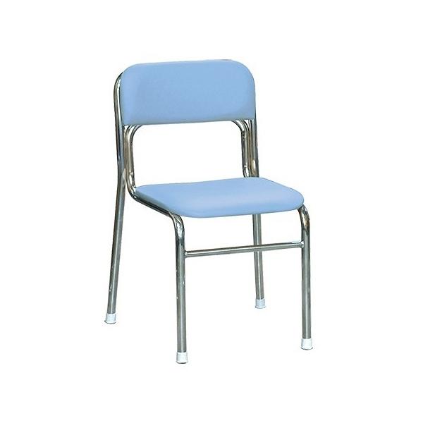 スタッキングチェア 椅子 リブラチェア 座面高38cm 5脚セット（ 積み重ね チェアー 小学校 高学年 イス いす 背もたれ付き 会議室 低め ）【ブルー】