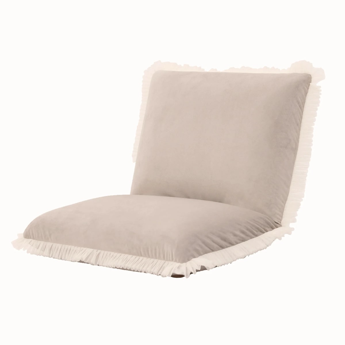 ホワイト】座椅子 リクライニング 14段ギア リクライニングチェアー 座