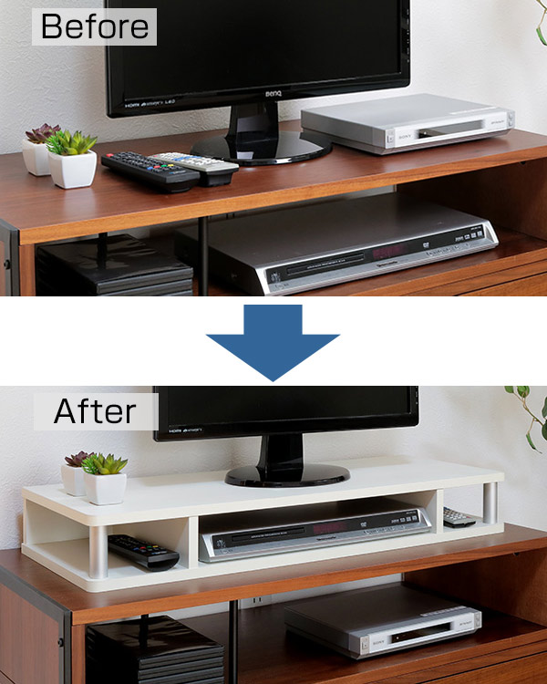 テレビ台 AVボード ちょい足しラック 幅110cm ブラック( PC台