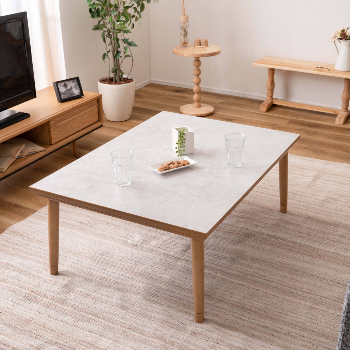 こたつ テーブル おしゃれ 長方形 お手入れ簡単 木製  幅