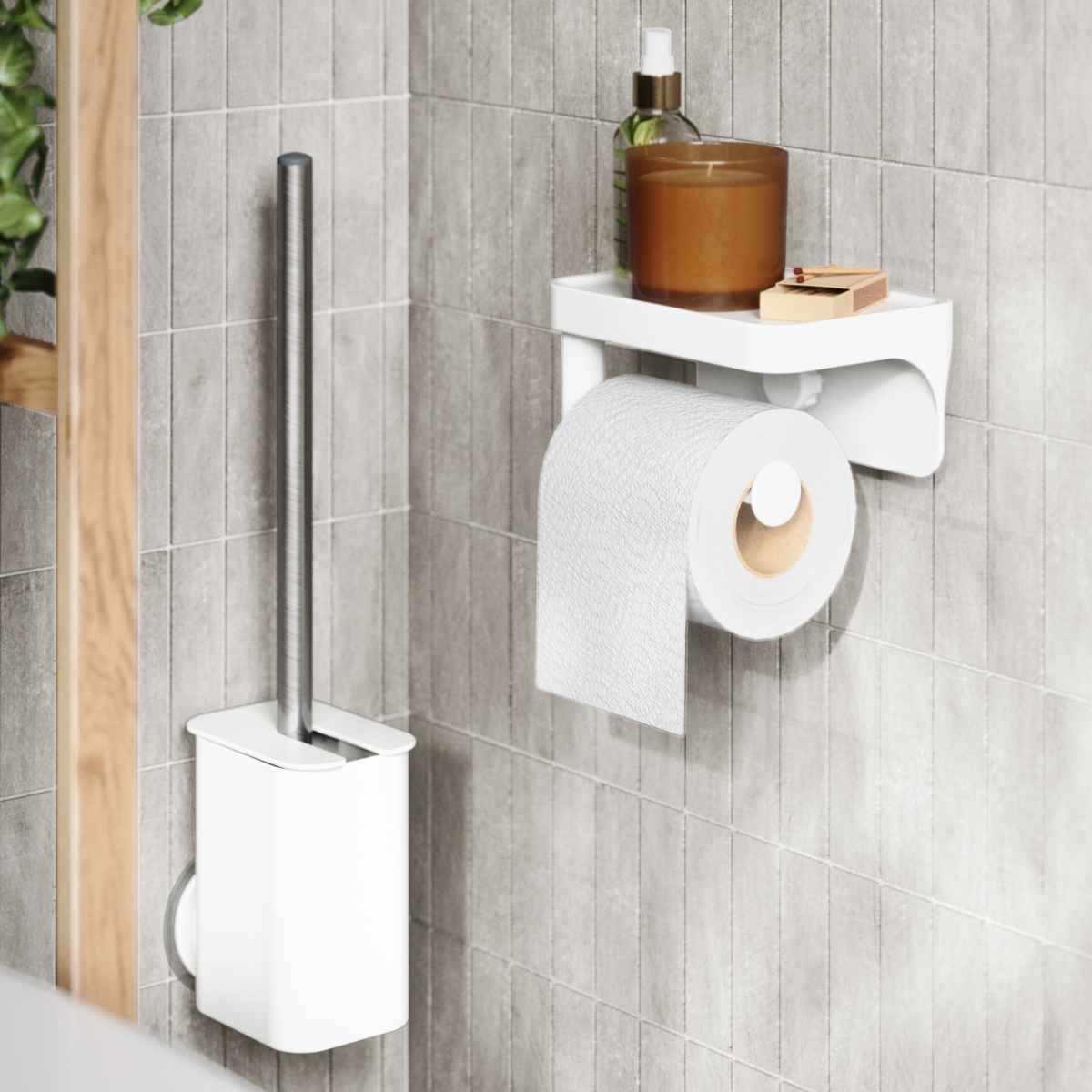 Umbra トイレットペーパーホルダー フレックス アドヒーシブ （ アンブラ トイレットペーパー ホルダー 棚 ラック 収納 粘着 トイレ