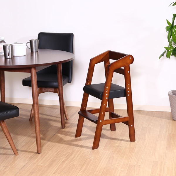 ベビーチェア 幅35cm 木製 高さ調整 キッズ チェア 椅子 天然木 合成