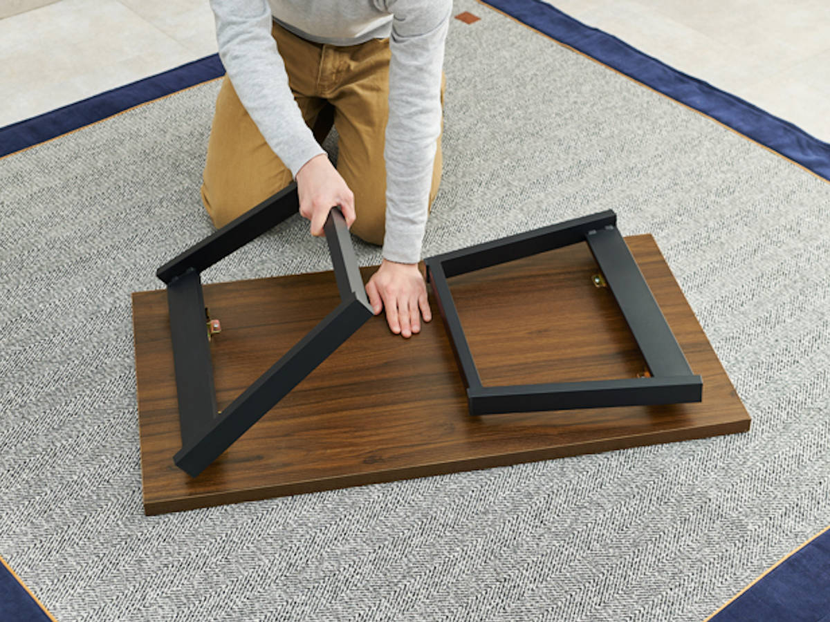 ローテーブル 小さめ 幅90cm 折りたたみ 木目調 （ リビング テーブル