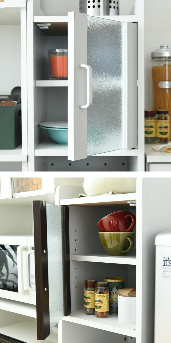 キッチンラック 食器棚 ストッカー付 すき間収納 高さ120cm（ キッチン 