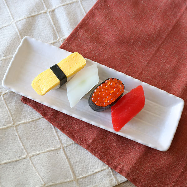 さんま皿 27cm 小 長角皿 角皿 粉引 皿 食器 和食器 陶器 同色6枚