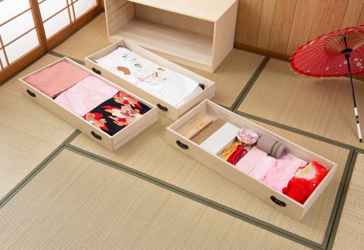 総桐 衣装タンス 3段 和箪笥 日本製 幅98cm ( 桐 たんす 完成品 天然