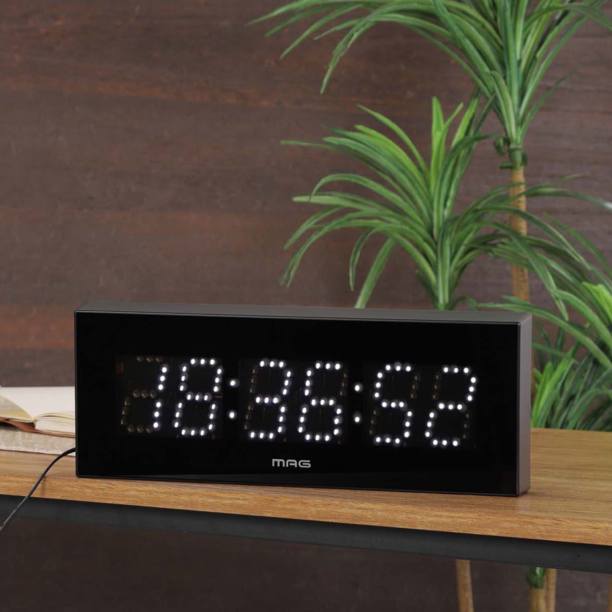 百貨店の販売 掛け時計 LED デジタル デジブルー 温度 日付表示 置き