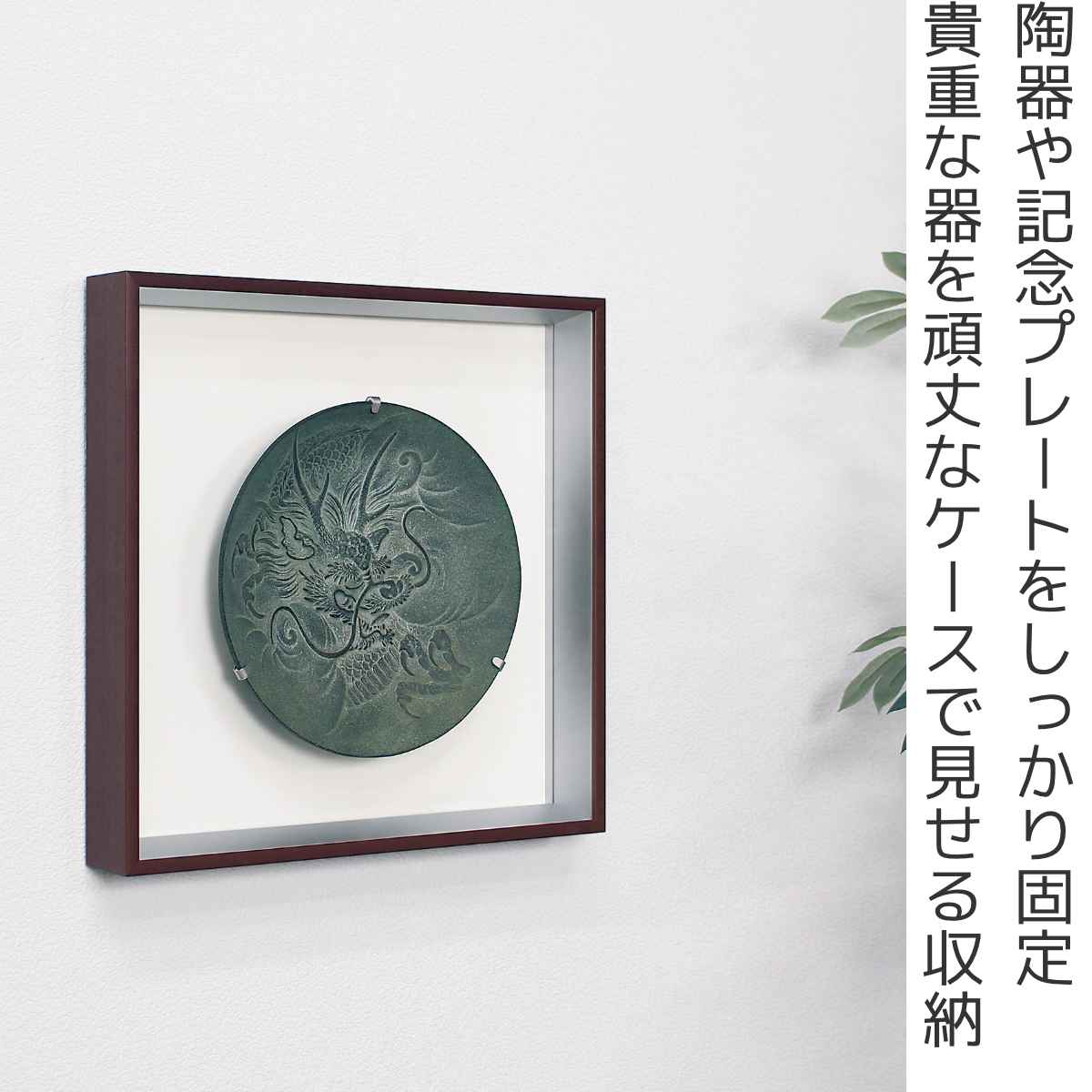 コレクションケース 40×40cm 壁掛け プレート お皿 収納 L409
