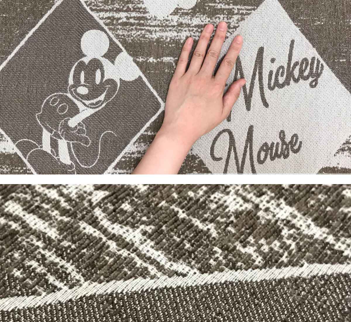 ラグ 200×240cm ミッキーマウス グランジ（ カーペット 絨毯 マット