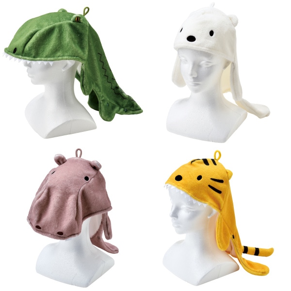 ヘアタオル シロクマ タオル アニマルタオル 動物 かわいい( タオル