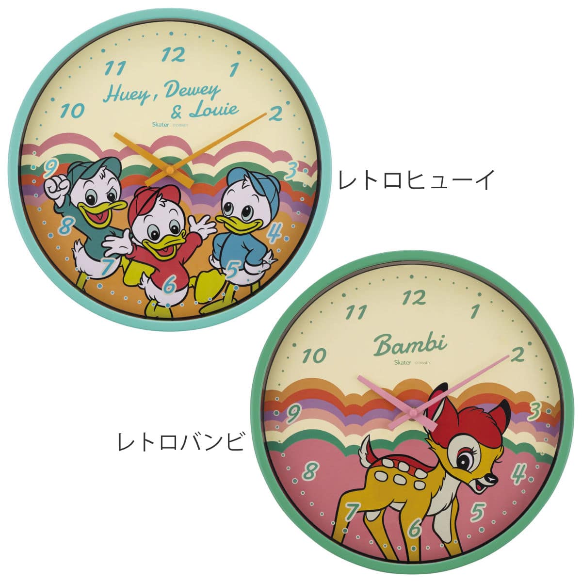 ミッキーマウス壁掛け時計メロディ6曲 おやすみモード
