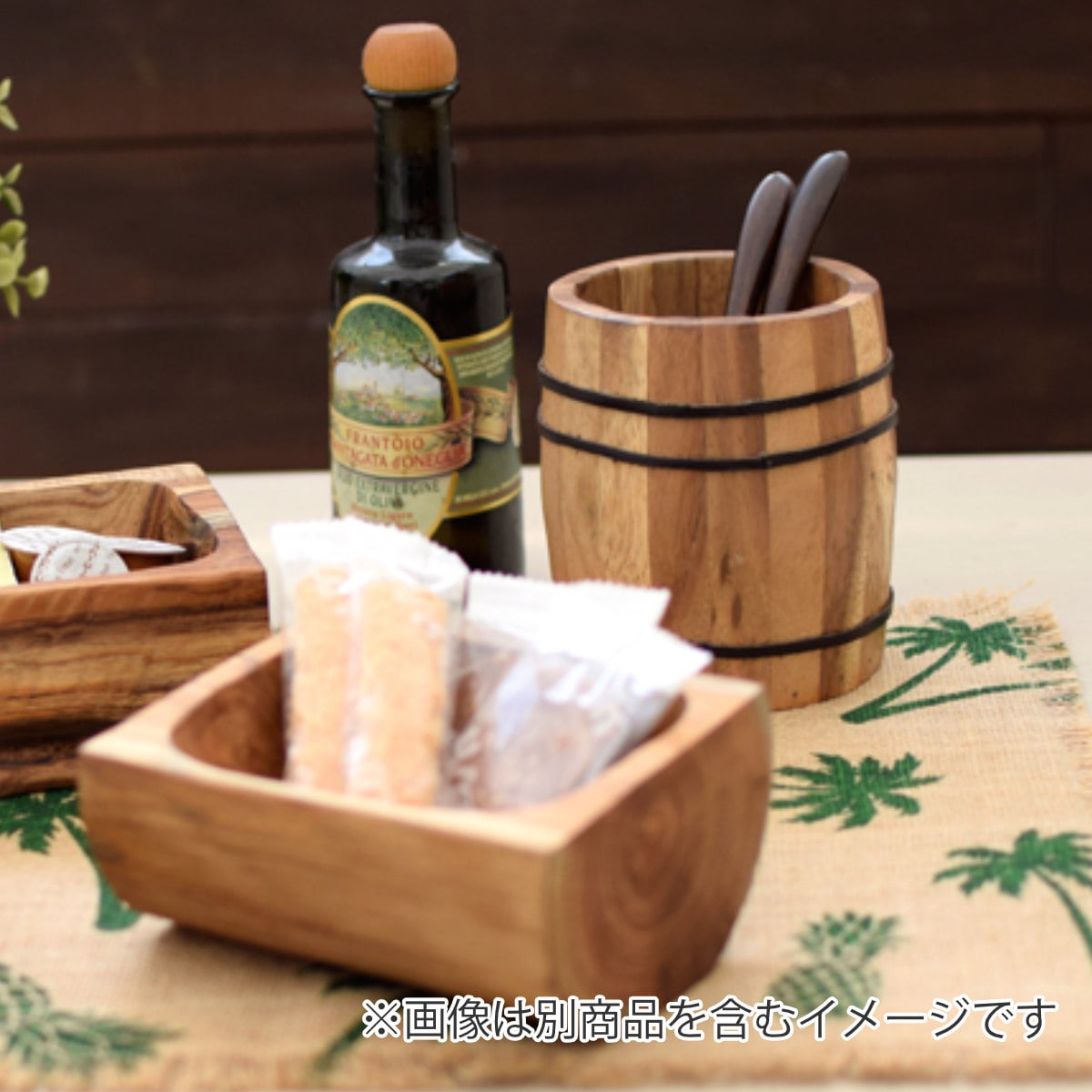 小物収納 樽型 木製 ( 天然木 小物入れ 卓上 収納 収納ケース ペン