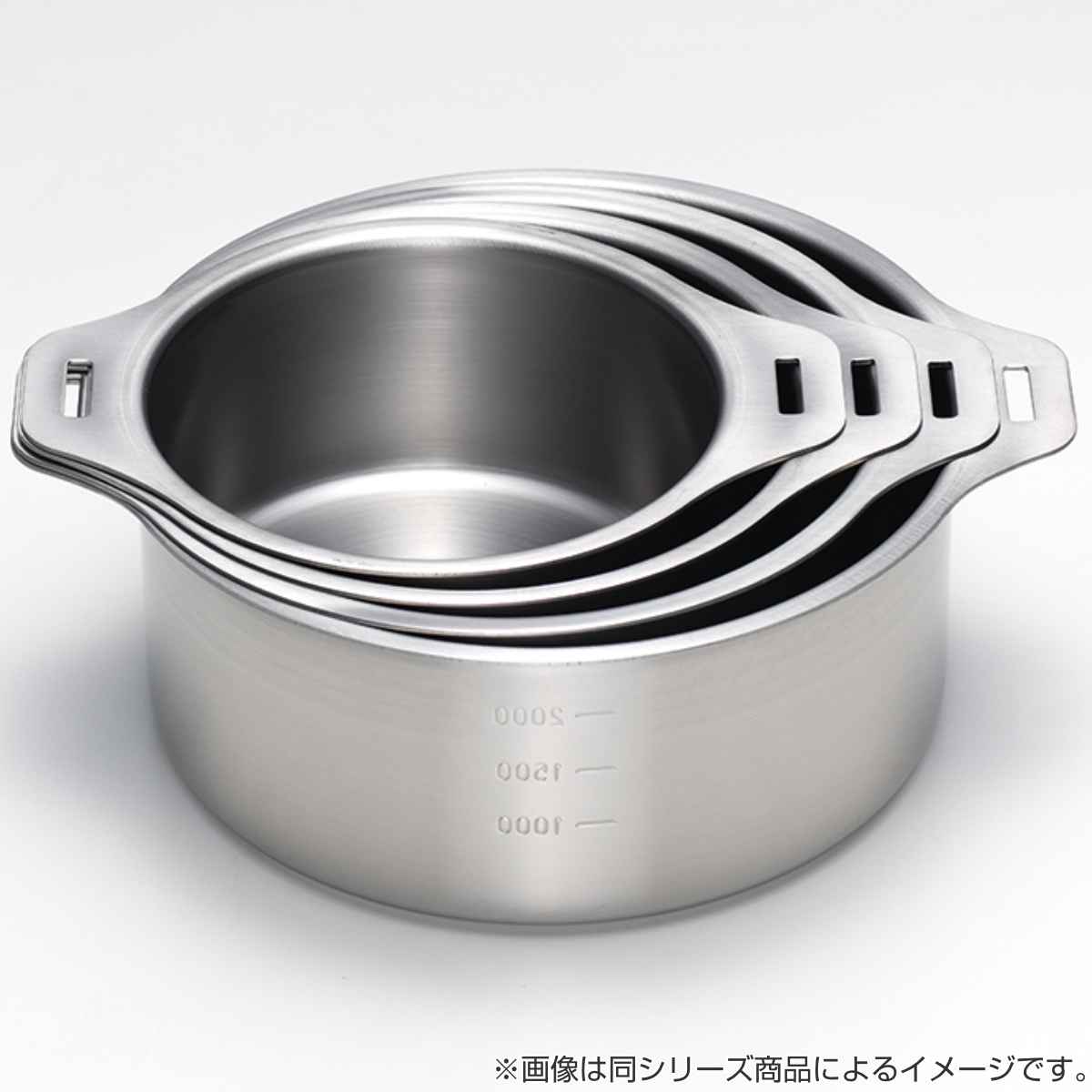 鍋8点セット IH対応 蓋付き 着脱式ハンドル2本付き 蒸し台付き 燕三