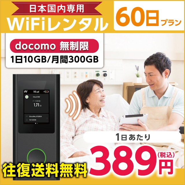 WiFi^ 60v docomo (110GB/300GB)