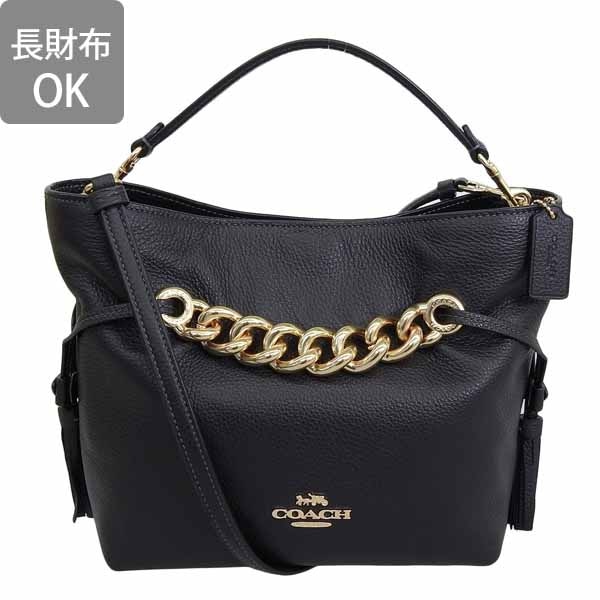 【未使用保管品】COACH コーチ 2way ショルダーバッグ レザー ブラック