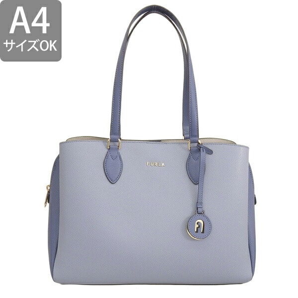 送料無料】フルラ バッグ レディース トートバッグ レザー ブルー
