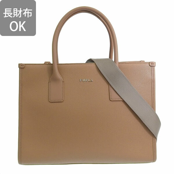 FURLA フルラトートバッグ ショルダーバッグ 茶 レザー 2WAY