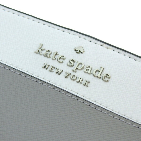 【新品・未使用】ケイトスペード 二つ折り 財布 ホワイト×グレー
