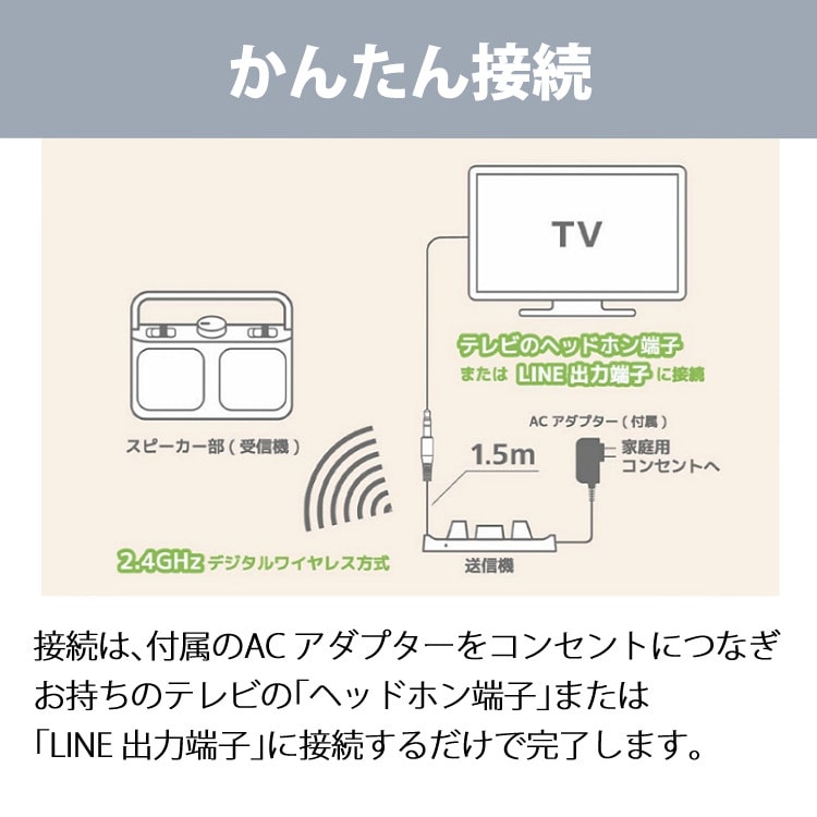 テレビ用手元スピーカー】Victor ビクター SP-A900-B ワイヤレス