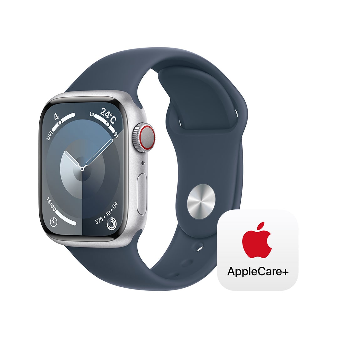 Apple Watch Series 9iGPS + Cellularfj- 41mmVo[A~jEP[XƃXg[u[X|[coh - M/L with AppleCare+